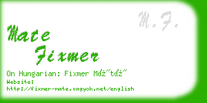 mate fixmer business card